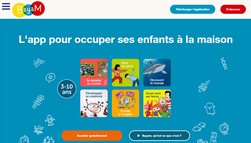 Bayam: application ludique pour les 3-10 ans